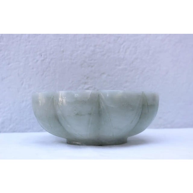 Chinese Jadeite hardstone oval bowl.