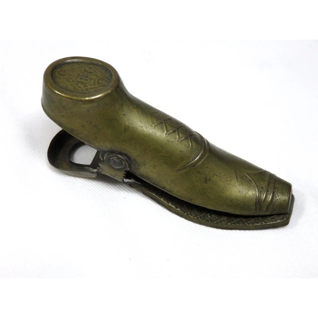 Late 19th Century Antique English Victorian Brass Shoe Messege Clip For Sale - Image 10 of 10