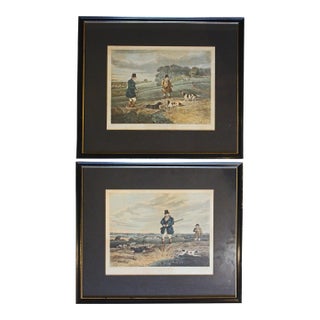 1835 Plate 1 & Plate 4 Aquatints From "Partridge Shooting" For Sale