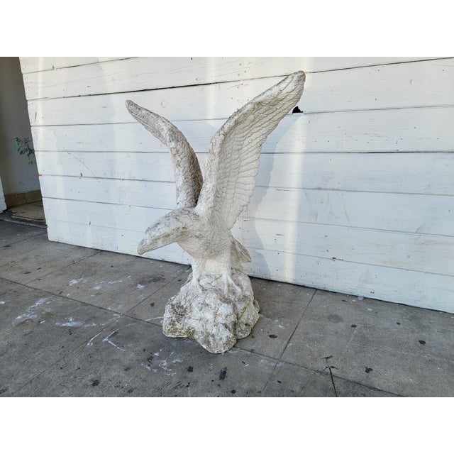 Vintage Concrete Eagle Statue Chairish