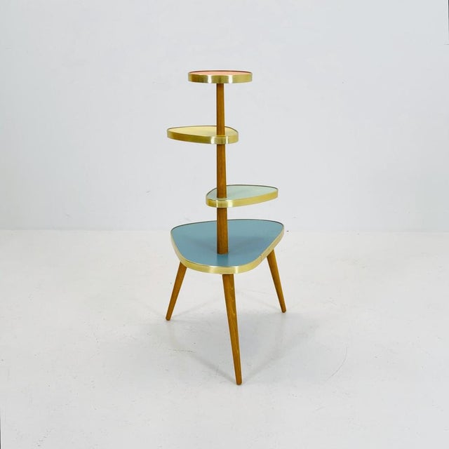 Large Mid-Century Minimalist Plant Stand, Germany, 1950s For Sale - Image 10 of 11