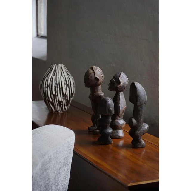 Decorative Handcrafted African Wooden Sculptures, 1940s, Set of 4 For Sale - Image 14 of 16