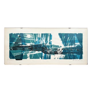 Ute Schmolling, Seglerhafen 32/100, 1960, Linocut, Framed For Sale