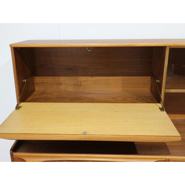 Mid Century Modern Vintage Teak Credenza Buffet Hutch by S Form Danish Style For Sale - Image 11 of 15