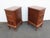 Tall Narrow Queen Anne Burl Walnut Nightstands End Bedside Tables a Pair 6659 For Sale - Image 10 of 18