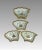 1950s Fine Mid Century White & Gold Kutani Porcelain Sweetmeat Tray of 7 Bowls, Japanese Actors For Sale - Image 5 of 12
