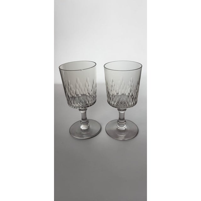 Water Glasses with Richelieu Champigny Pattern from Baccarat, 1920s, Set of 6 For Sale - Image 3 of 10