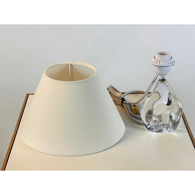 1970s Small Daum Nancy Boudoir Lamp With Linen Shade For Sale - Image 10 of 10