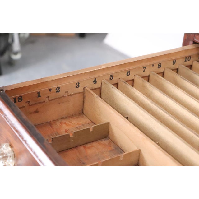 Antique Walnut Ten Drawer Optometrist's Cabinet For Sale In New York - Image 6 of 14