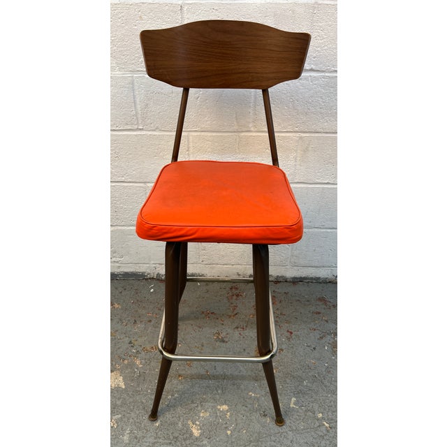 Mid-Century Modern Swivel Bar Stools Circa 1960's For Sale - Image 4 of 14