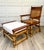 Vintage Bamboo, Rattan & Wood Lounge Chairs With Ottoman, Set of 3 For Sale - Image 16 of 18