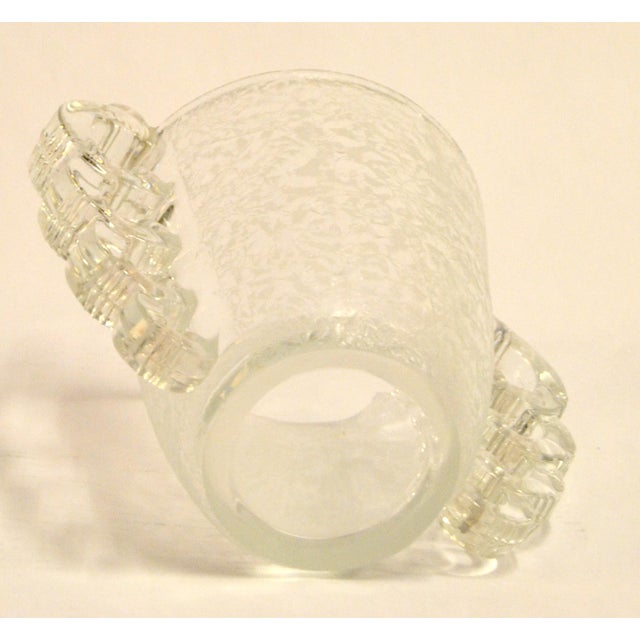 1930 Art Deco Pierre d'Avesn Etched Fine Art Glass Vase Four Handles Daum France For Sale - Image 12 of 15
