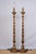 Pair of gilded wood floor lamps, custom made, late 20th century. Designs are hand carved and gilded. Light bulbs and harps...