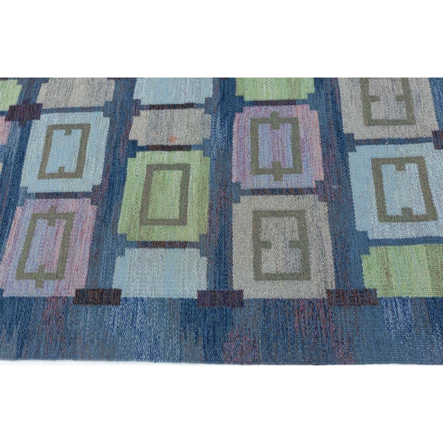 Scandinavian Vintage Flatweave Rug – "Spise Hall" By Judith Johansson For Sale - Image 4 of 9