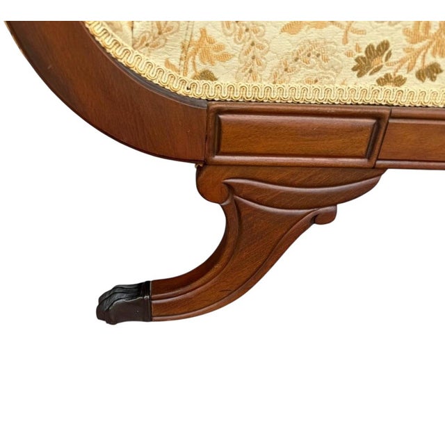 Duncan Phyfe Floral & Fanciful, Duncan Phyfe Style Settee For Sale - Image 4 of 8