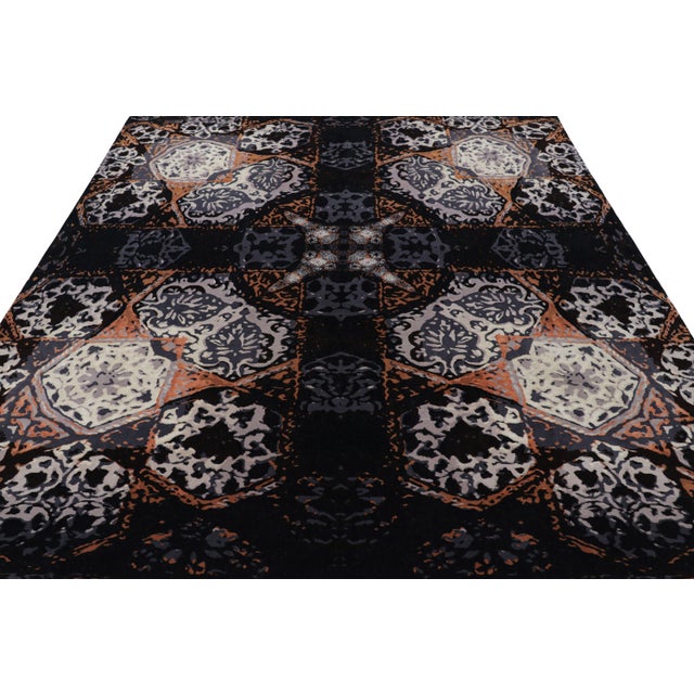 2010s Rug & Kilim’s Modern Classics Rug in Black With Geometric Patterns “Khatam” For Sale - Image 5 of 8
