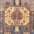 Antique Caucasian Karachopt Rug Large Rug in Blue, Salmon Teal and Soft Yellow 6'1 X 7'0 For Sale - Image 4 of 7