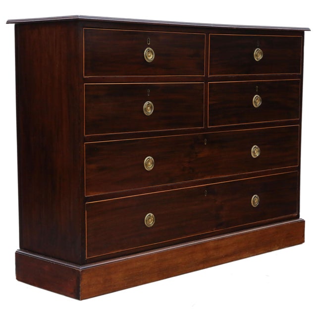 Antique Inlaid Mahogany Chest of Drawers from Mawer & Stephenson, 1800s For Sale - Image 3 of 12