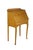 This antique oak slant-front bureau desk opens to reveal a clean and organized interior workspace featuring a built-in...