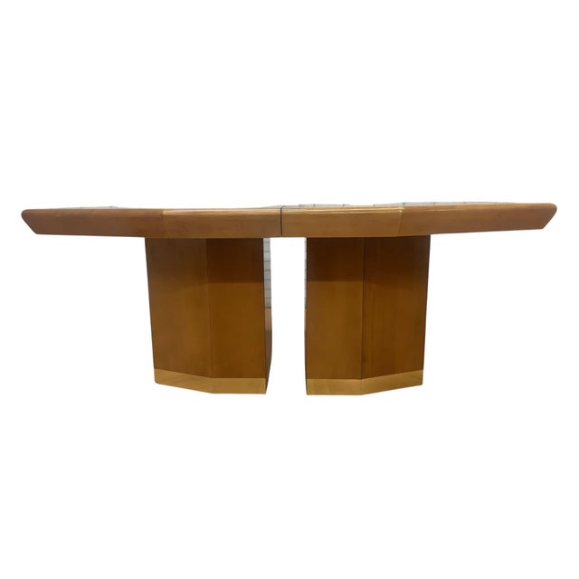 Late 20th Century Architectural Octagonal Extension Dining Table For Sale - Image 4 of 5