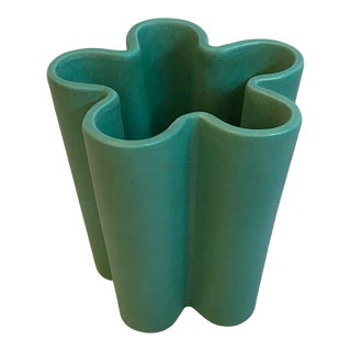 1940s Italian Giovanni Gariboldi for San Cristoforo Mint Green Vase For Sale