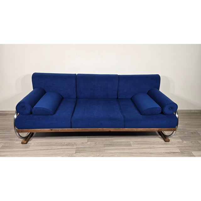 Bauhaus Chrome Sofa by Robert Slezák for Slezák Factories, 1930s For Sale - Image 14 of 14