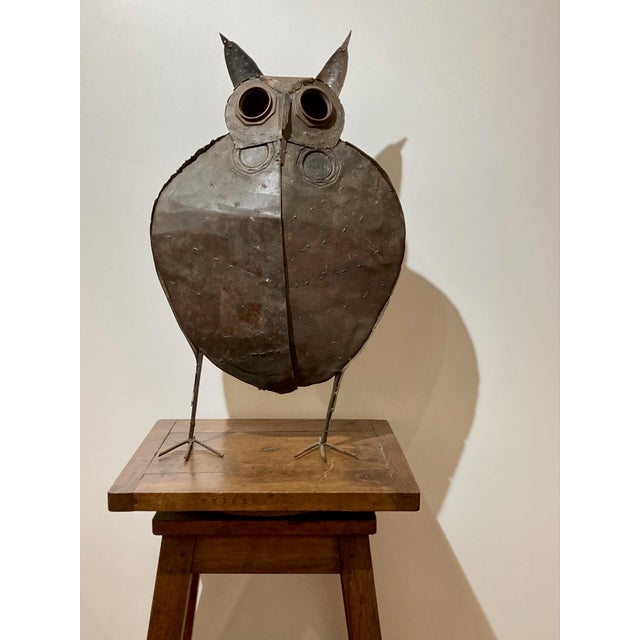 Eurasian Eagle-Owl in Metal, 1970s For Sale - Image 9 of 9
