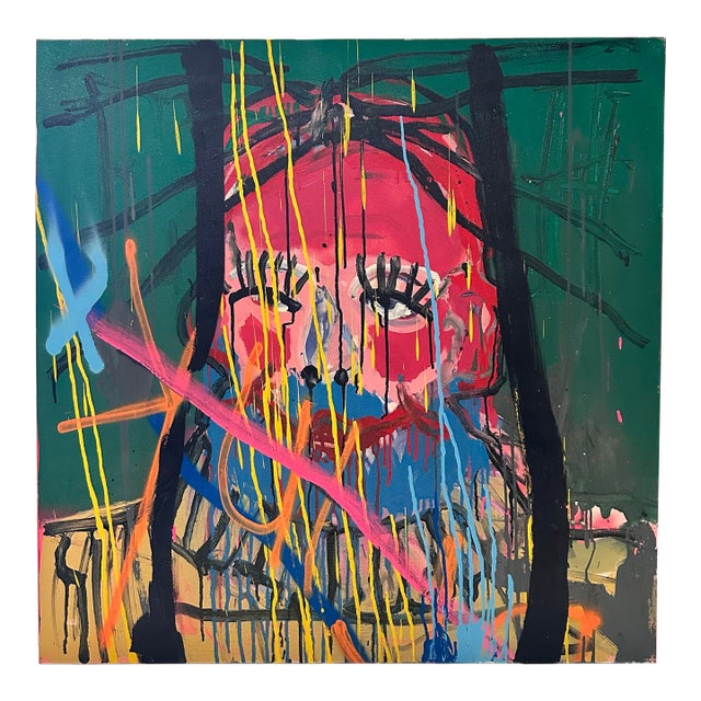 Abstract Portrait Painting by Shane Bowden For Sale