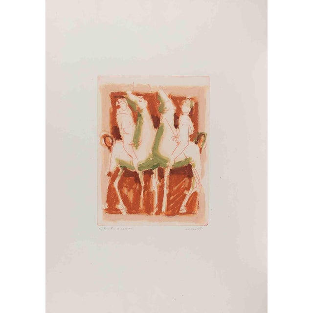 Franco Marzilli, Homage to Marino Marini, 1980s, Etching For Sale