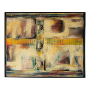 Large Found Object Abstract Mixed Media Panel