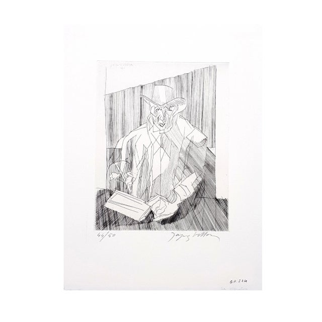 Jacques Villon - Man - Original Etching 1951 For Sale - Image 3 of 9