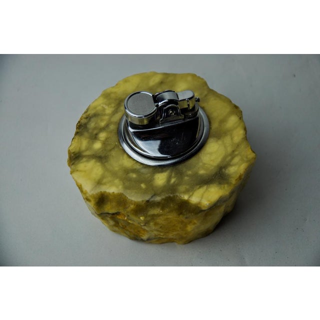 Yellow Alabaster Lighter attributed to Romano Bianchi, Italy, 1970s For Sale - Image 6 of 9