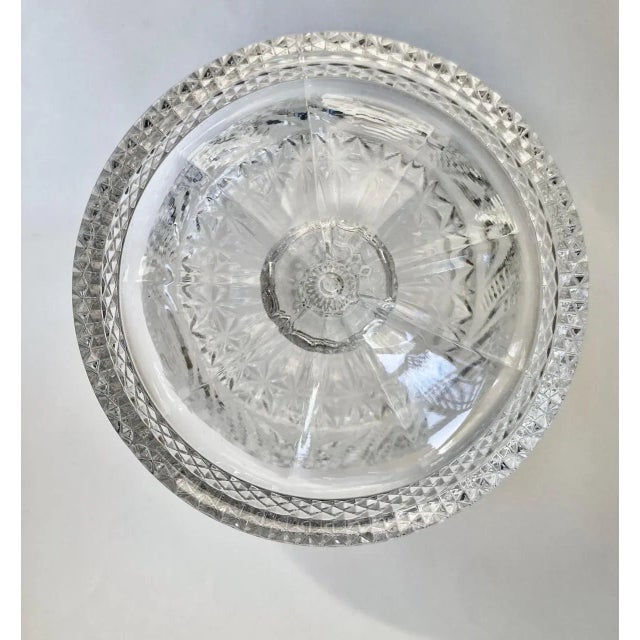 Early 20th C. "He Presenting Her Flowers" Crystal Pedestal Bowl For Sale - Image 17 of 18