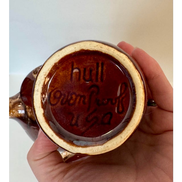 Vintage Hull Pottery Mirror Brown Tea Set - 3pcs For Sale - Image 9 of 9