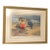 Late 20th Century Coastal Impressionist Children Playing Framed Print "Sandcapes" by Lucelle Raad For Sale