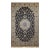Vintage Persian Nain Habibian Rug, Handwoven Floral Pattern With Silk Highlights, Navy & Blue. 5’ X 8’ For Sale