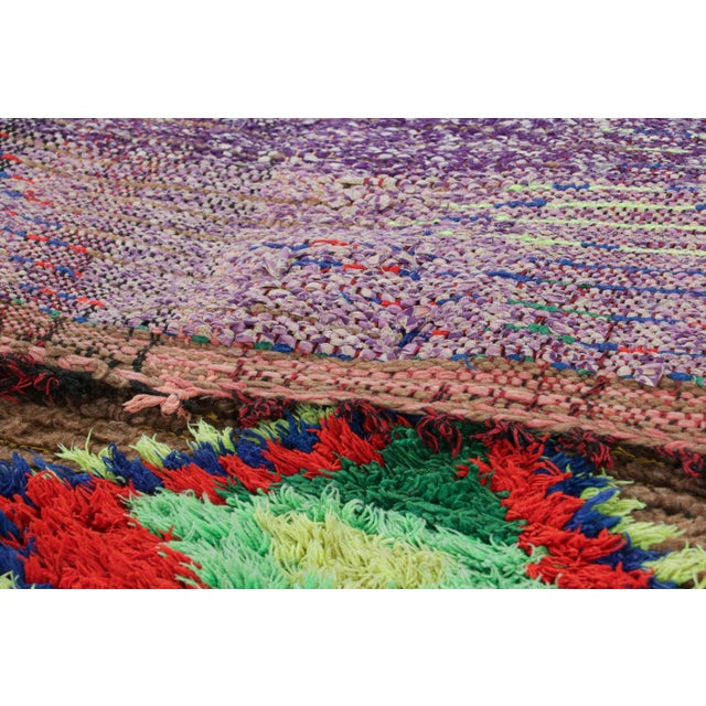 Textile Vintage Moroccan Runner Rug With Colorful Geometric Medallions - Rug & Kilim For Sale - Image 7 of 7