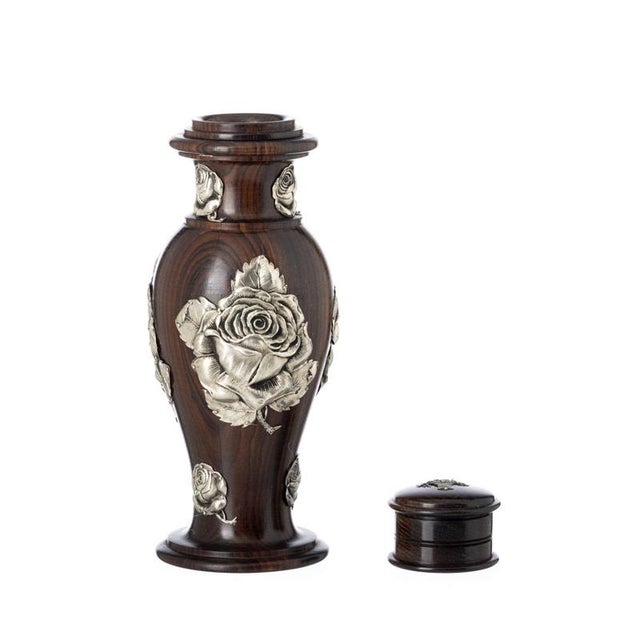 Pitcher and Small Box in Fine Wood and Silver, 19th Century, Set of 2 For Sale - Image 6 of 6