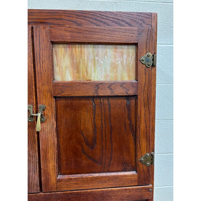 Wood Antique Early 20th Century Hoosier Style Kitchen Cabinet For Sale - Image 7 of 18