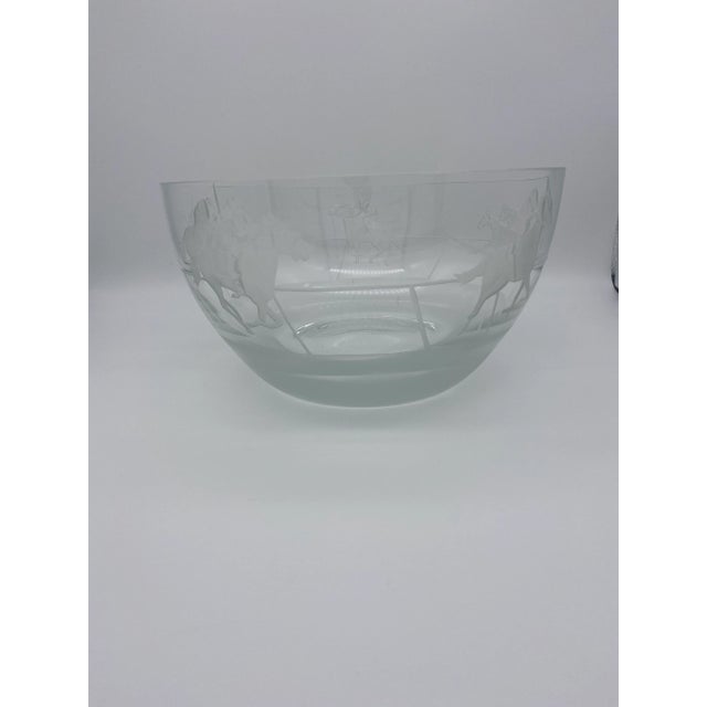 Hand Cut Crystal Polo Bowl For Sale In West Palm - Image 6 of 9