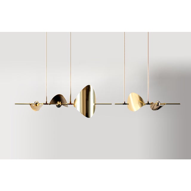 Large Led Linear Bonnie Config. 4 Hanging Lamp by Ovature Studios For Sale - Image 10 of 10