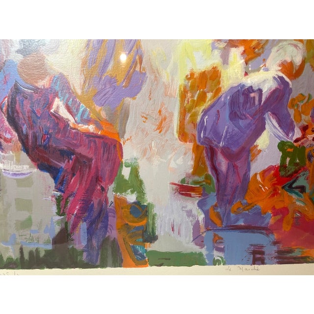 Vintage Original Monique Baroni Abstract Figural Serigraph Print Lmt. Edition For Sale - Image 10 of 11