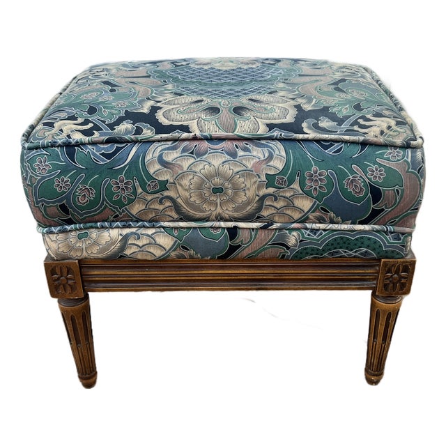 French 19th Century Louis XVI Walnut Stool / Upholstery Seat For Sale