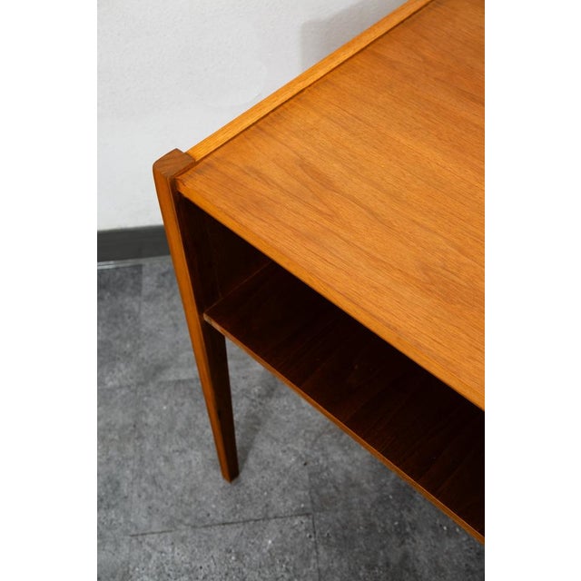 Wood 1960s Mid Century Modern Desk Walnut Office Vintage 2 Drawers Executive Compact MCM For Sale - Image 7 of 12