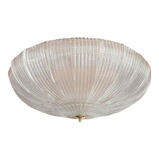 Murano Glass Mid Century Modern Flush Mount 1980s For Sale