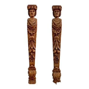 Vintage Roman Figural Wall Sculpture or Bracket, a Pair