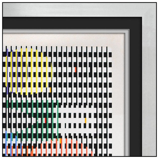 Printmaking Materials Late 20th Century Double Metamorphosis I Modern Red Screenprint Agam Yaacov For Sale - Image 7 of 7