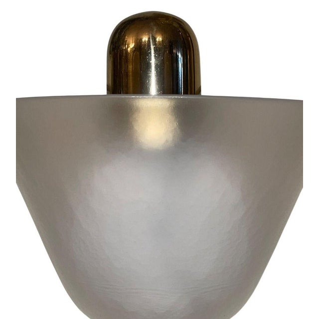 VeArt Set of Three VeArt Sculptural Glass Sconces With Brass Caps, Italy C. 1970's. For Sale - Image 4 of 8