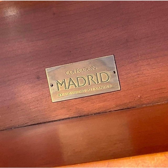 Brown Theodore Alexander Madrid Collection Inlaid Wood Louis XVI Italian Side Table For Sale - Image 8 of 8