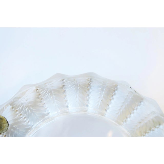Lalique French Crystal Leaf Design Dish Catchall or Ashtray For Sale - Image 12 of 13